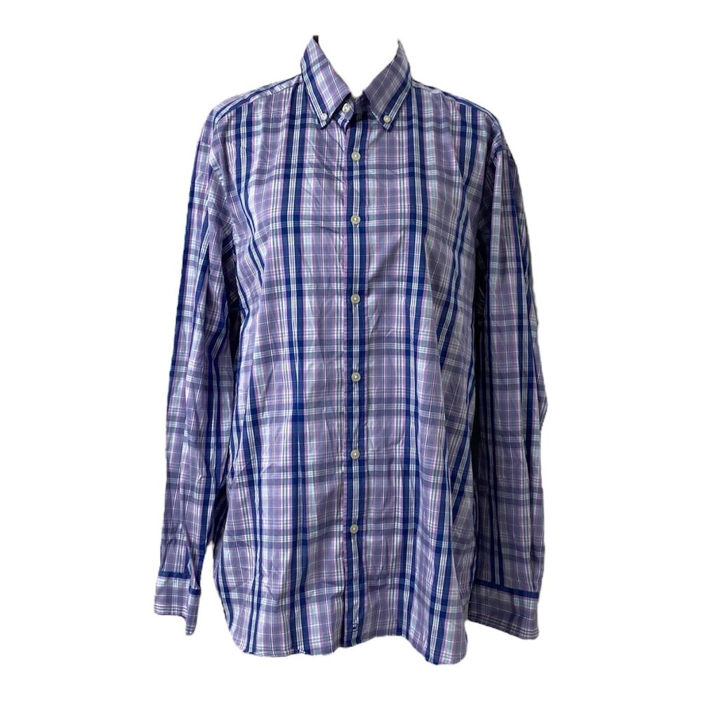 Men’s Large Button Down Shirt Vineyard Vines OTG Multicolor Plaid Long Sleeve